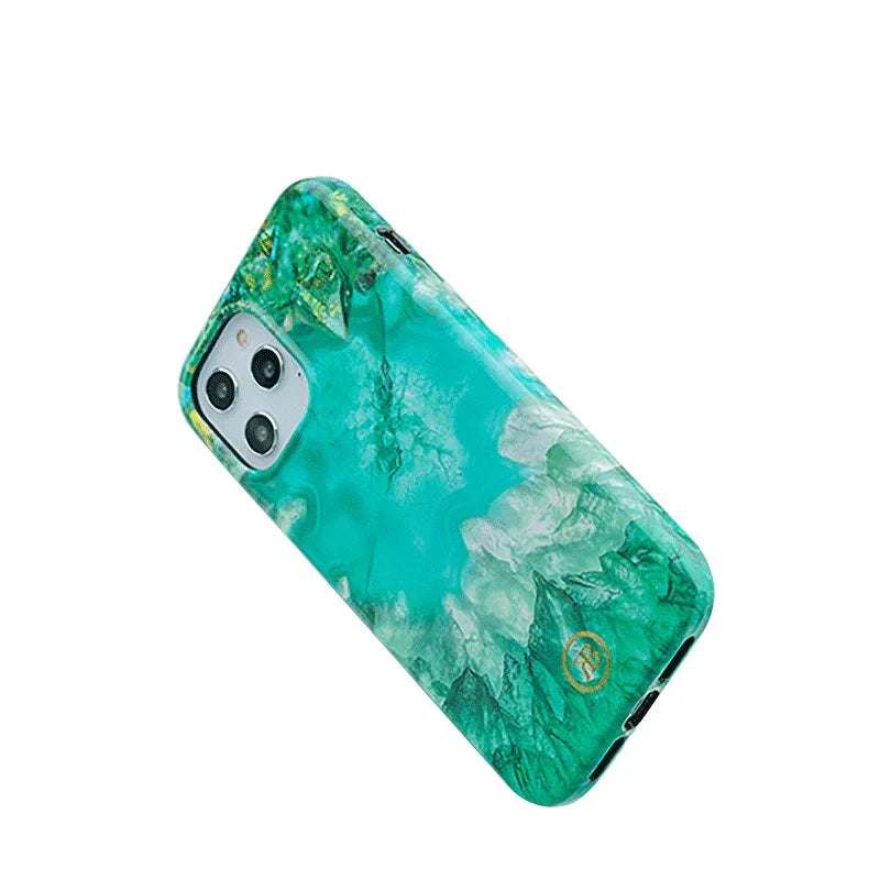 iPhone 12 & 12 Pro Kingxbar Jade Splash Case - Green - Tashqila iPhone 12 & 12 Pro Kingxbar Jade Splash Case - Green - Tashqila